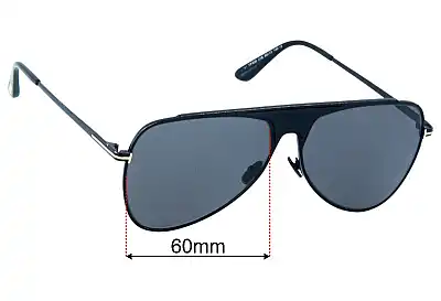 Tom Ford TF935 Ethan Replacement Lenses 60mm wide 