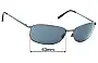 Sunglass Fix Replacement Lenses for Bill Bass Adam - 63mm Wide 