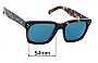 Sunglass Fix Replacement Lenses for Celine CL 40248I - 54mm Wide 