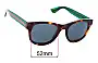 Sunglass Fix Replacement Lenses for Gucci GG0003SN - 52mm Wide 
