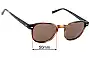 Sunglass Fix Replacement Lenses for Moscot Arthur - 50mm Wide 
