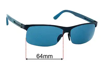 Porsche P 8584 Replacement Lenses 64mm wide 