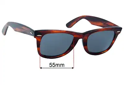 Ray-Ban B&L Wayfarer Replacement Lenses 50mm wide 