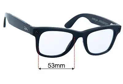 Ray-Ban RW4012 Meta Wayfarer (Gen 2) Replacement Lenses 53mm wide 