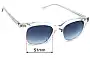 Sunglass Fix Replacement Lenses for Bailey Nelson  Harvey L - 51mm Wide 
