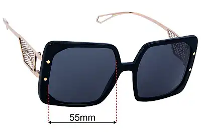 Bvlgari 8254 Replacement Lenses 55mm wide 