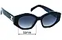 Sunglass Fix Replacement Lenses for Celine CL 40238U - 53mm Wide 