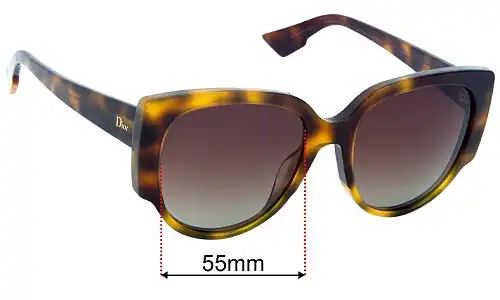 Christian Dior Night 1 Replacement Lenses 55mm wide 