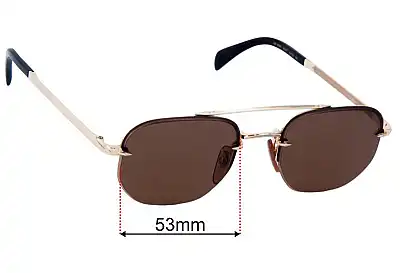 David Beckham DB 1078/S Replacement Lenses 53mm wide 