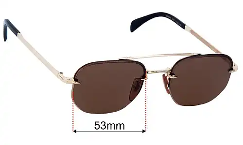 David Beckham DB 1078/S Replacement Lenses 53mm wide 