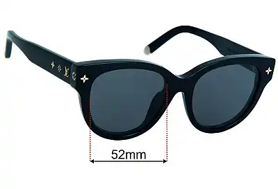 Louis Vuitton  Z1526E Replacement Lenses 54mm wide 