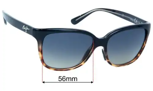 Maui Jim MJ744 Starfish Replacement Lenses 56mm wide 