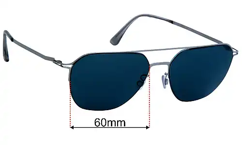 Mykita and Bernhard Willhelm Amos Verres de Remplacement 60mm wide 