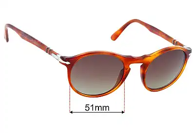 Persol 3204-S Lentes de Repuesto 51mm wide 