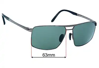 Porsche P 8918 Replacement Lenses 63mm wide 