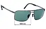 Porsche P 8918 Replacement Lenses 63mm wide 