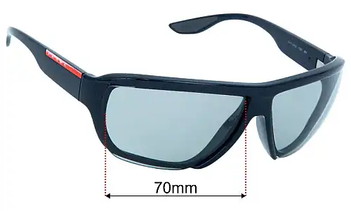 Prada SPS09V Replacement Lenses 70mm wide 