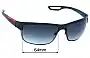 Prada SPS50Q Verres de Remplacement 64mm wide 