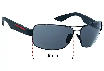 Prada SPS50Z Replacement Lenses 65mm wide 