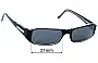 Prada VPR11E Replacement Lenses 51mm wide 