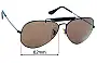 Sunglass Fix Replacement Lenses for Ray-Ban B&L W1666 - 62mm Wide 