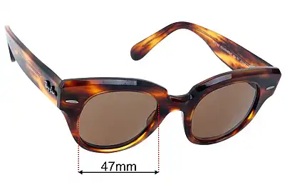 Ray-Ban RB2192 Roundabout Replacement Lenses 47mm wide 