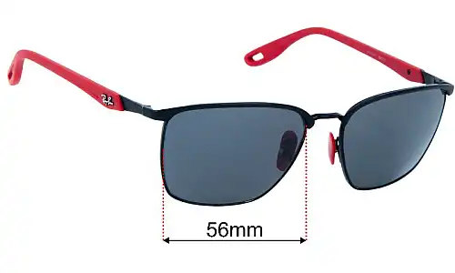 Sunglasses Replacement Lenses Ray Ban RB3673M Scuderia Ferrari Collection 56mm Wide 