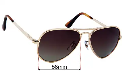 Ray-Ban RB3925 Aviator Max Lentes de Repuesto 58mm wide 
