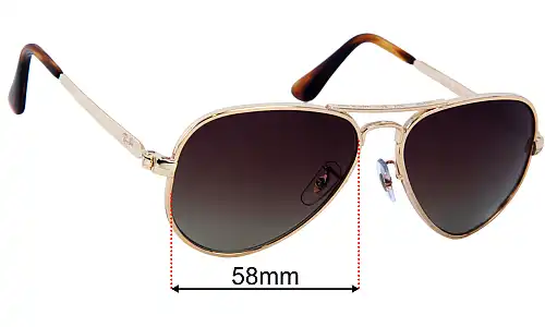 Ray-Ban RB3925 Aviator Max Ersatzgläser 58mm wide 