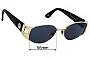 Versace MOD S63 Replacement Lenses 56mm wide 