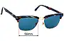 Sunglass Fix Lentes de Repuesto para Bolle 1471 - 56mm Wide 