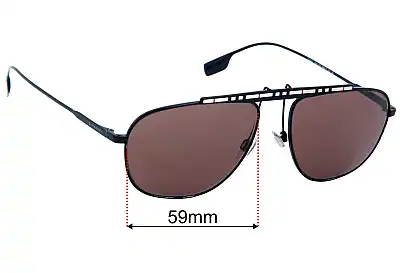 Burberry B 3121 Replacement Lenses 59mm wide 