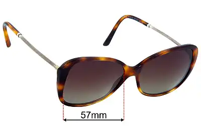 Burberry B 4235-Q Replacement Lenses 57mm wide 