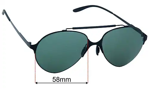 Carrera 124/S Lentes de Repuesto 58mm wide 