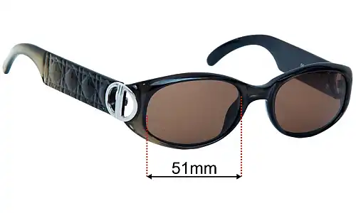 Christian Dior Jet-Set Lentes de Repuesto 51mm wide 