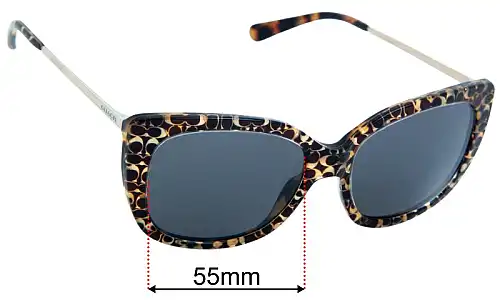 Coach HC8246 Replacement Lenses 55mm wide 