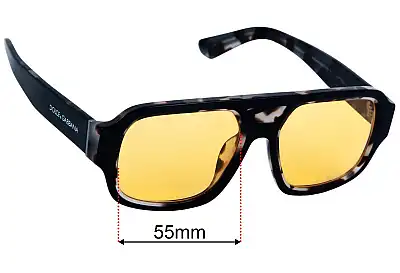 Dolce & Gabbana DG4516 Replacement Lenses 55mm wide 