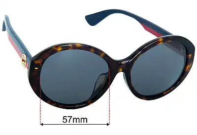 Gucci GG0279SA Replacement Lenses 57mm wide 