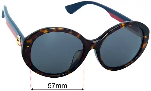 Gucci GG0279SA Replacement Lenses 57mm wide 
