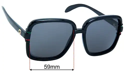 Gucci GG1066S Replacement Lenses 59mm 