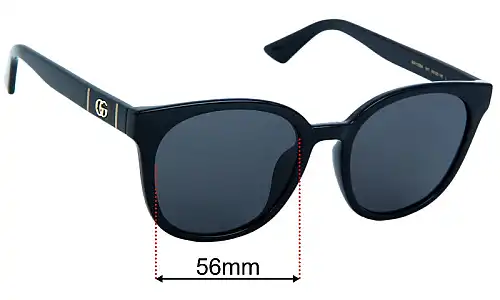 Gucci GG1122SA Replacement Lenses 56mm wide 