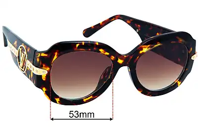 Louis Vuitton  Z1133E Verres de Remplacement 53mm wide 