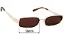 Sunglass Fix Lentes de Repuesto para Luv Lou The Ryan - 59mm Wide 