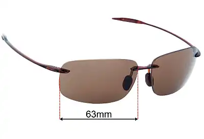 Maui Jim MJ422 Breakwall Replacement Lenses 63mm wide 