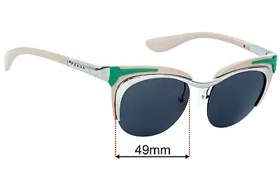 Prada SPR61O Verres de Remplacement 49mm wide 