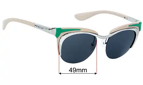 Prada SPR61O Verres de Remplacement 49mm wide 