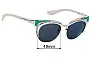 Sunglass Fix Verres de Remplacement pour Prada SPR61O - 49mm Wide 