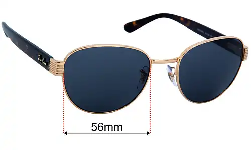 Ray-Ban RB3766-CH Sunglass Replacement Lenses - 56mm Wide 