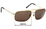 Sunglass Fix Replacement Lenses for Ray-Ban RB3796 - 62mm Wide 