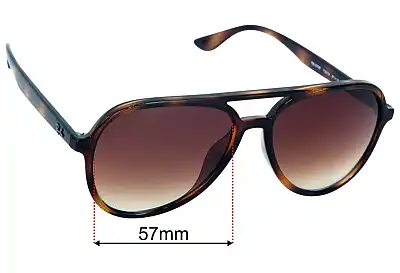 Ray-Ban RB4376-F Replacement Lenses 57mm wide 